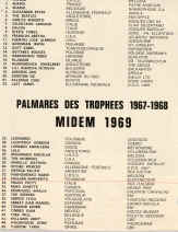 1969 - MIDEM- Palmares des trophees '67- '68.jpg (305758 bytes)